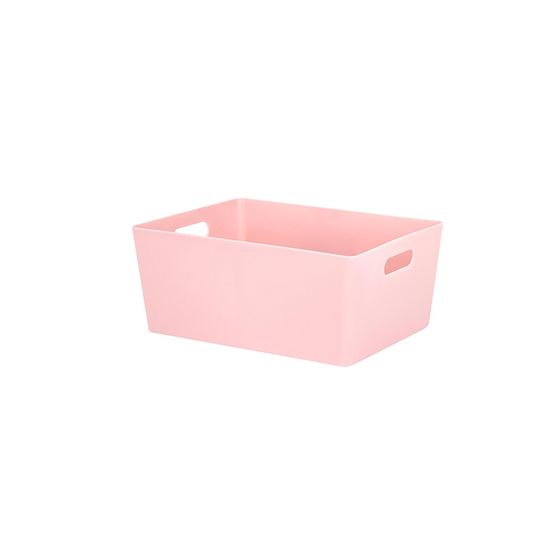 BASKET 15CM SQ PINK PLASTIC WHA
