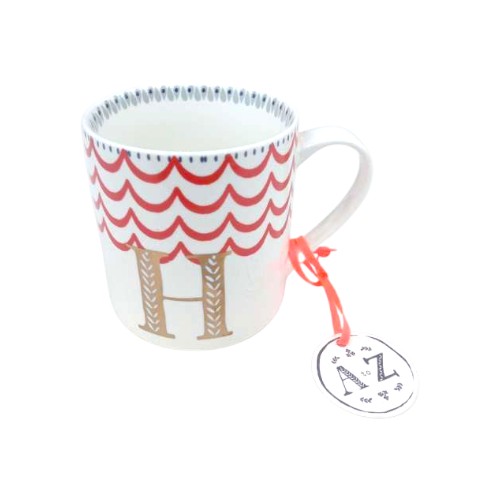 MUG CERAMIC ALPHABET H