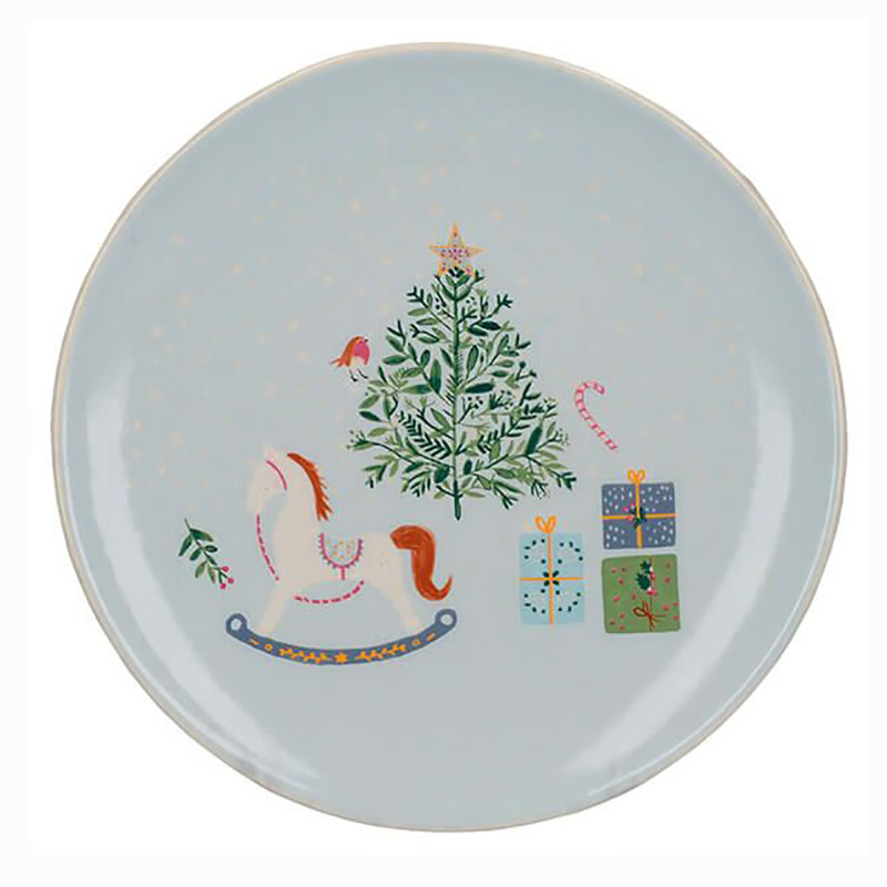 PLATE CERAMIC XMAS TREE 18CM