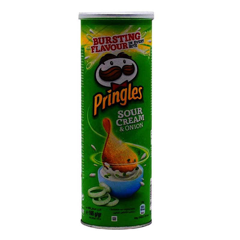 PRINGLES SOUR CREAM-ONION 165G