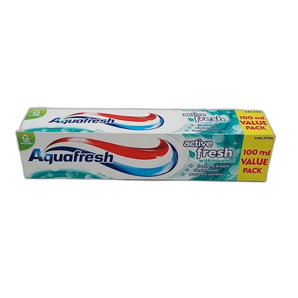 AQUAFRESH ACTIVE FRESH TOOTHPASTE 100ML