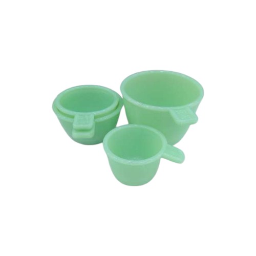 MEASURING CUP 4PCS GLASS GREEN