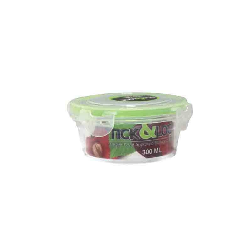 FOOD STORAGE BOX 300ML RND PLAS