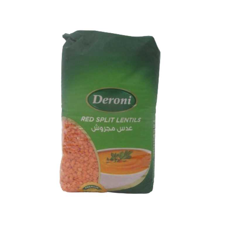 DERONI CRUSHED RED LENTILS 900G
