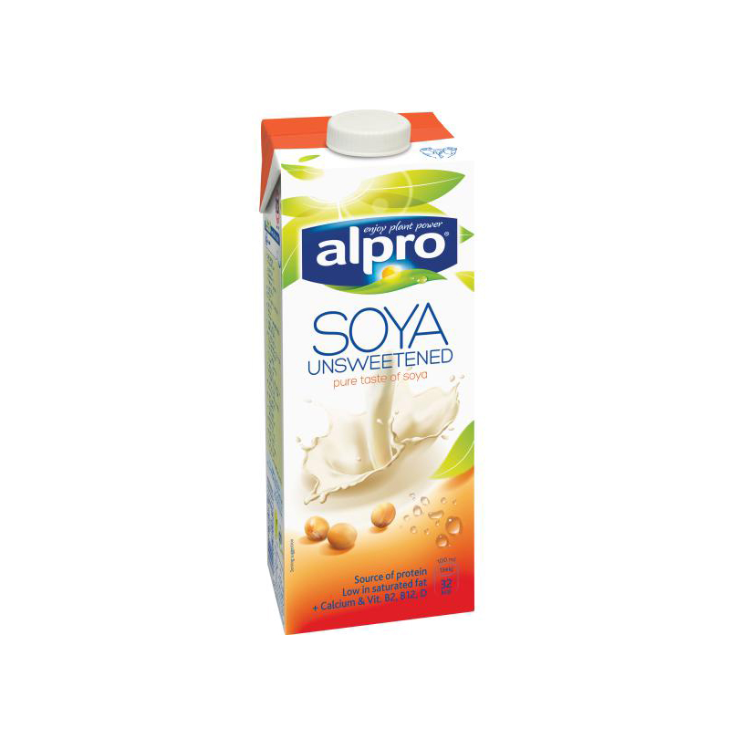 SOYA MILK 1 L UNSWEETENED. ALPR