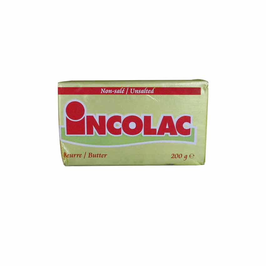 INCOLAC UNSALTED BUTTER 200G