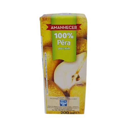 AMANHECER 100% PEAR JUICE 200ML
