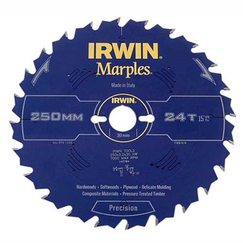 SAW BLADE IRWIN CIRCULAR 250MM