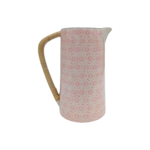 JUG STONEWARE CECILE 17CM ROSE