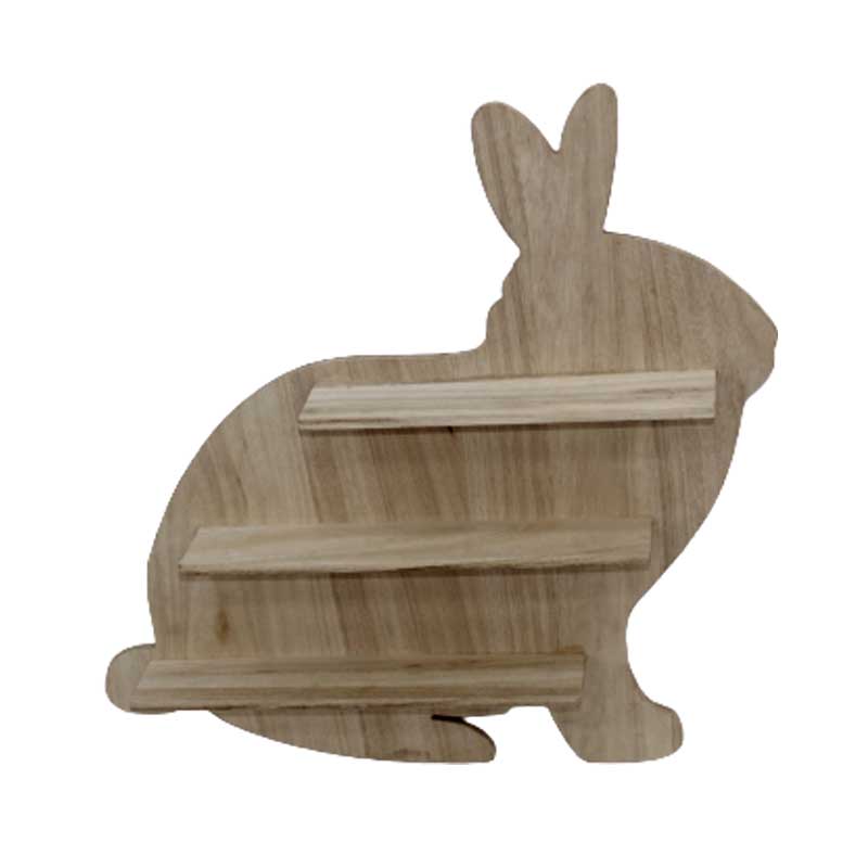 SHELF WOODEN RABBIT NATURE