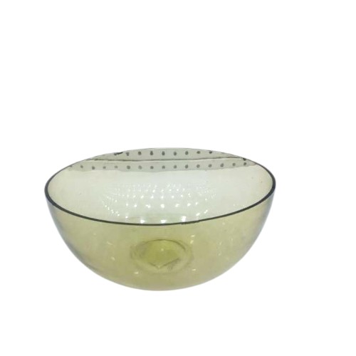 BOWL GLASS BROWN 23CM CASIE