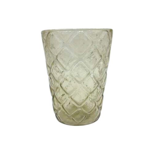 GLASS DRINKING BROWN 11CM