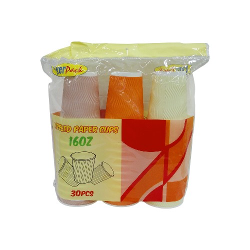 EVERPACK RIPPLED PAPER CUPS 16O