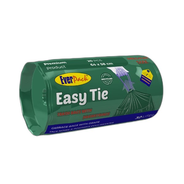 EVERPACK TRASH BAGS EASY TIE 30L 20PCS