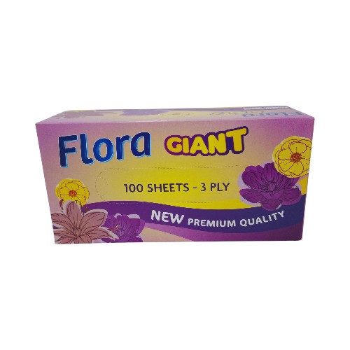FACIAL TISSUE 100 SHEETS FLORA