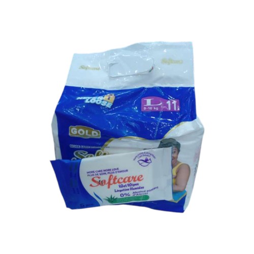 SOFTCARE DIAPPER GOLD L 11 P 9-