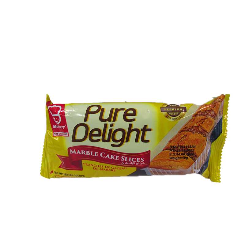 MARBLE CAKE SLICES 40G PURE DEL