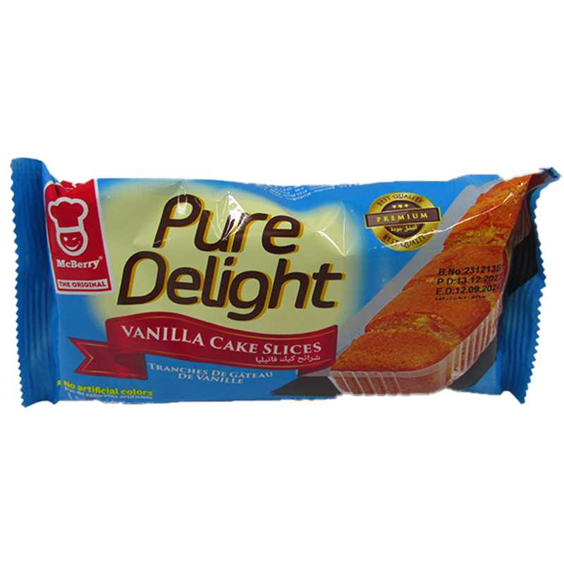 VANILLA CAKE SLICES 40G PURE DE
