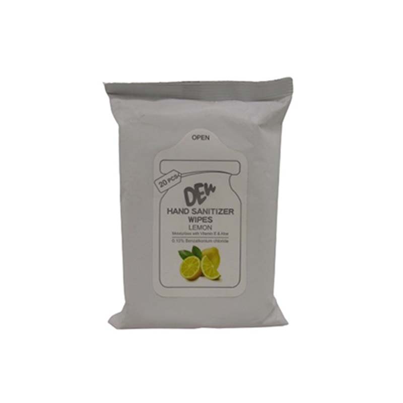 DEW LEMON HAND SANITIZING WIPES