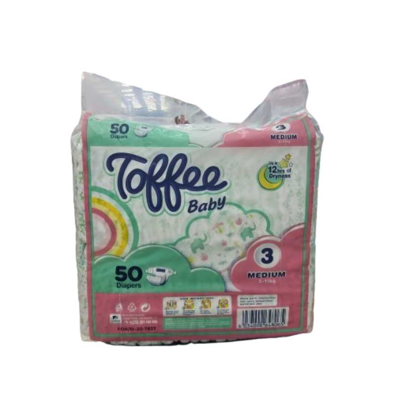 TOFFEE BABY DIAPERS 50P 3M(5-11