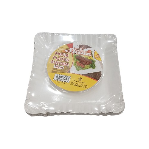 SHINE PAPER PLATES SQUARE 14CM