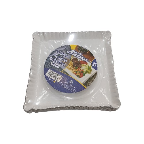 SHINE PAPER PLATES SQUARE 18CM