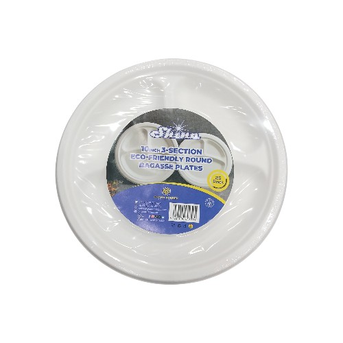 SHINE BAGASSE ROUND PLATES 10-I