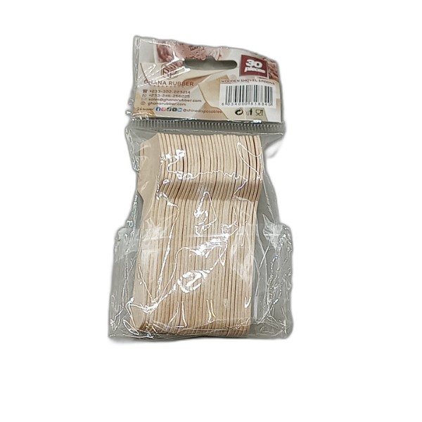 SHINE WOODEN SHOVEL SPOONS 30PC