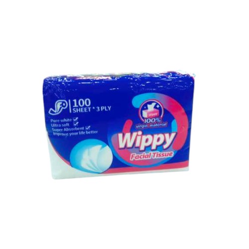 WIPPY FACIAL TISSUE 100 SHEETS
