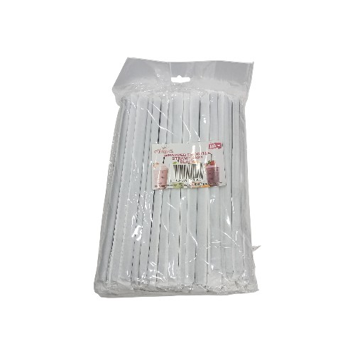 SHINE PLASTIC STRAWS WRAPPED 8M