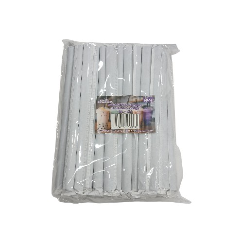 SHINE JUMBO STRAWS WRAPPED BLAC