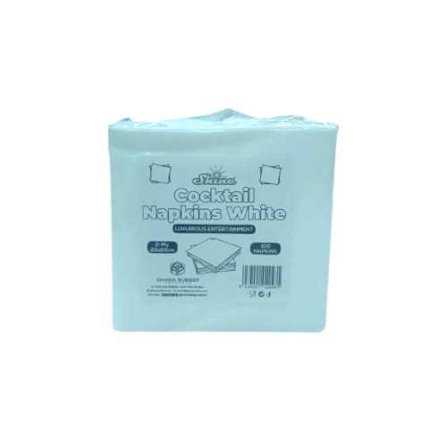SHINE COCKTAIL NAPKINS 23CM WHI