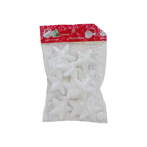 X-MAS TINY STAR DECO 12PCS QS.