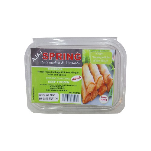 SPRING ROLLS CHICKEN VEG 10PCS