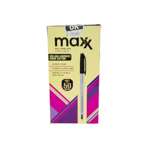 VISTA BALL POINT PEN BLACK 50PC