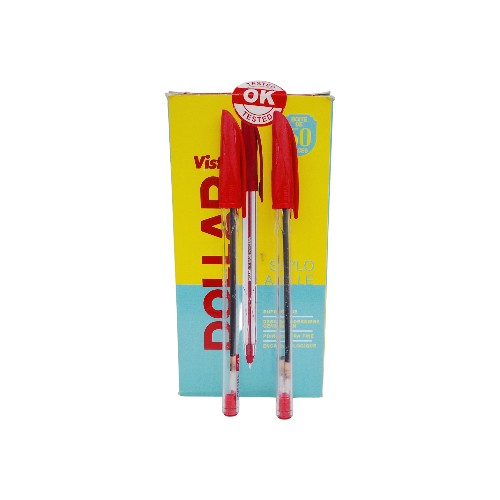 VISTA BALL POINT PEN RED 50PCS