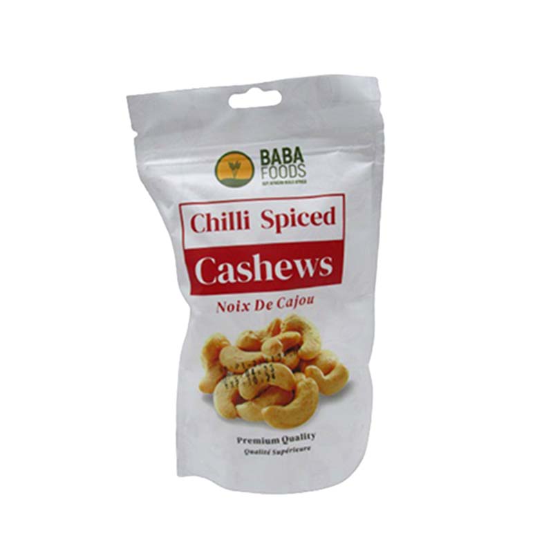 BABA FOODS CHILLI SPICED CASHEWS 100G