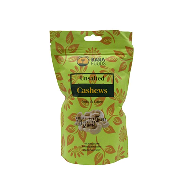 BABA FOODS UNSALTED CASHEWS 100G