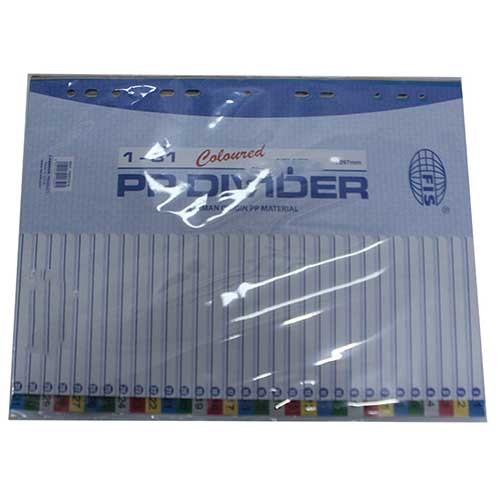 DIVIDER A/4 SIZE 1-31 COL