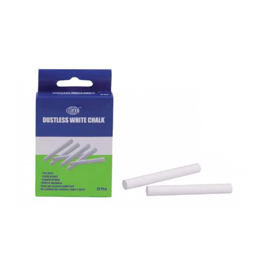 WHITE CHALK DUSTLESS 12PCS FIS