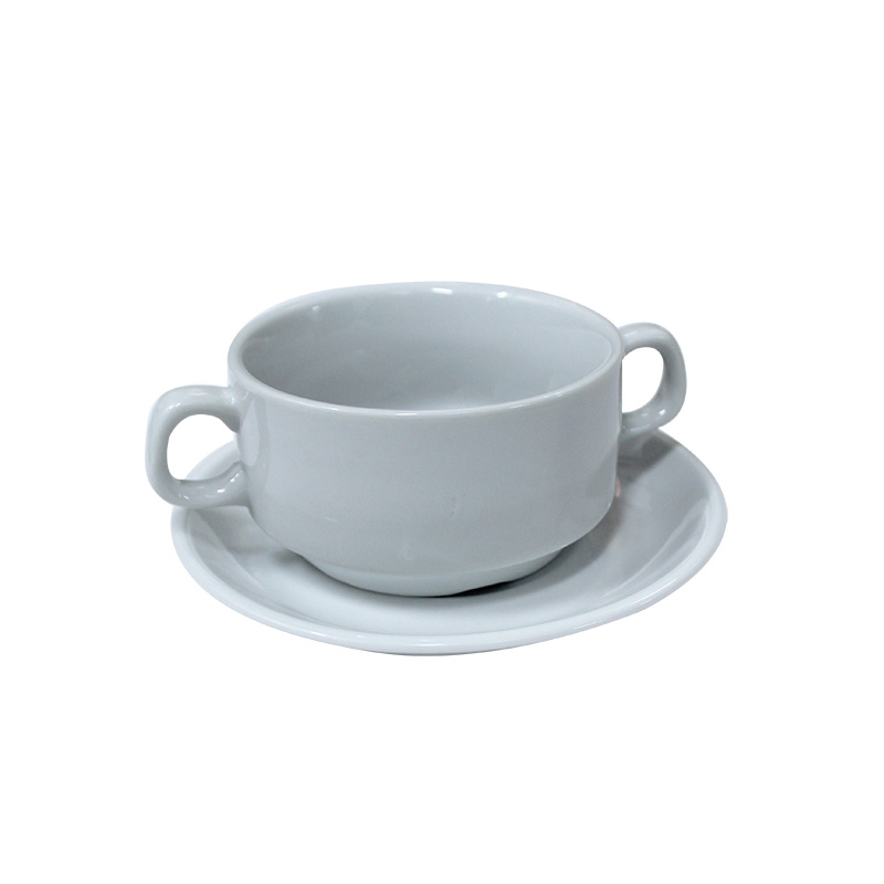SOUP CUP W-PLATE 250ML 16-769 W