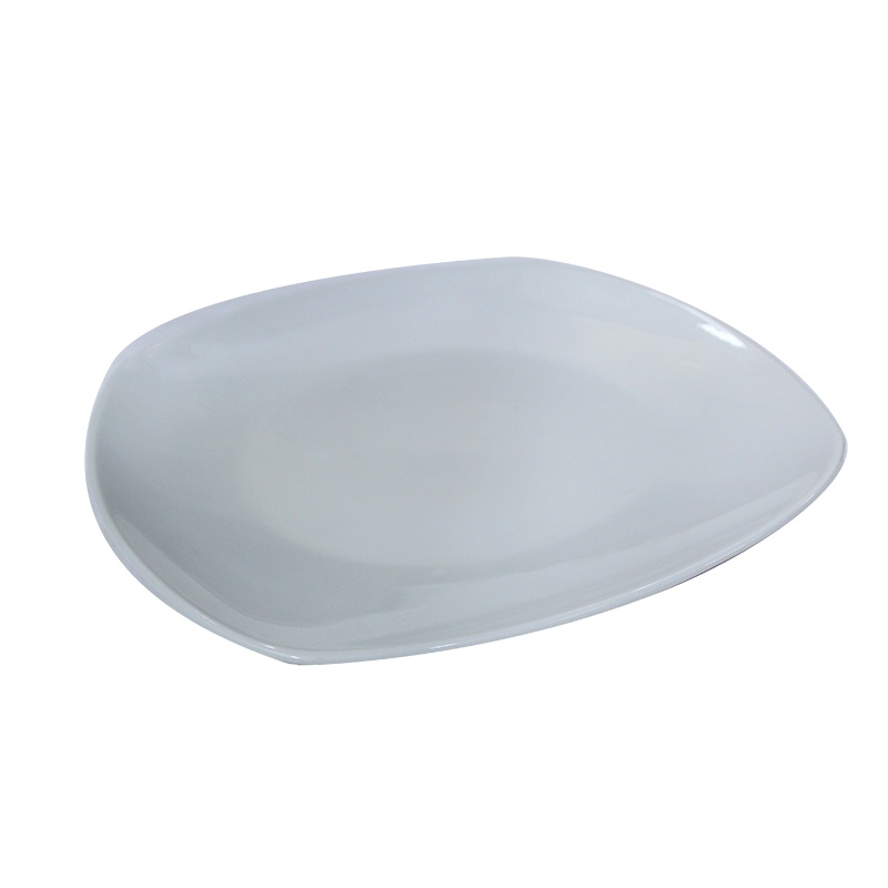 PLATE CERAMIC 26CM SQ 17-678 WH