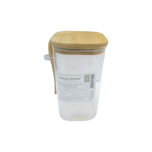DANNYHOME GLASS JAR 1400ML-SPOO