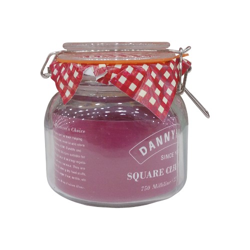 DANNYHOME SQUARE CLIP JAR 750ML