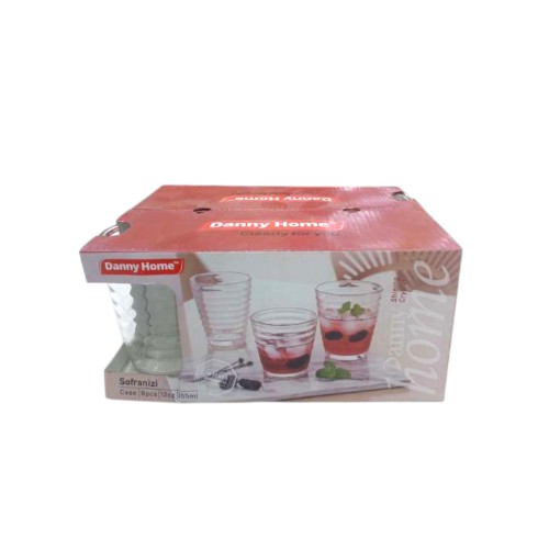 DANNYHOME GLASS CUP SET 6PCS 35