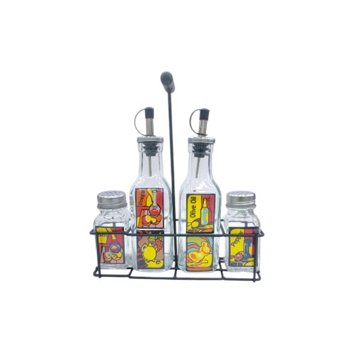 DANNYHOME OIL-VINEGAR SET W STA