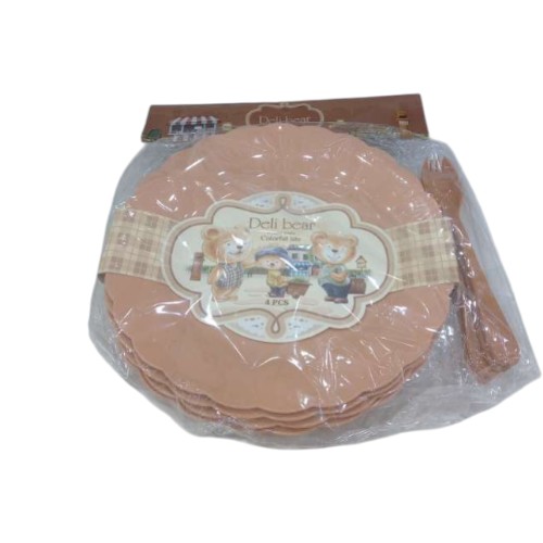 PLATE SPOON PLASTIC 23CM 4PCS S