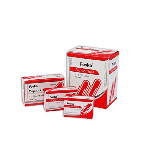 FOSKA PAPER CLIPS 33MM 100PCS A