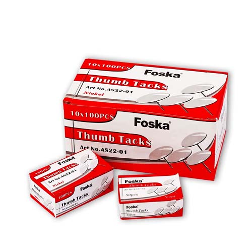 FOSKA THUMB TACKS PIN 100PCS AS