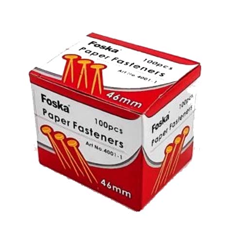 PAPER FASTENERS FOSKA 25MM 100P